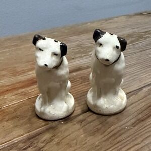 Vintage RCA Victor Nipper Dog Salt Pepper Shakers Ceramic His Masters Voice